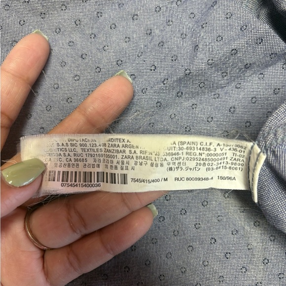 Zara Gray Casual Button Down Shirt - Picture 4 of 6